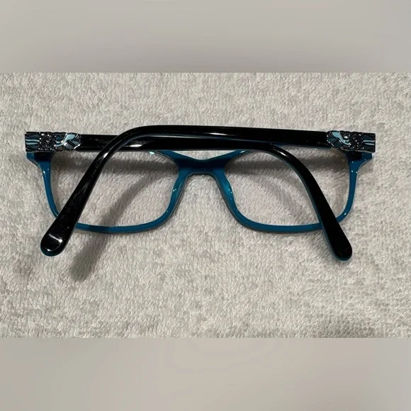 Karen Kane Thornmint Eyeglasses Frames Navy Teal Two-Tone - Picture 3 of 13